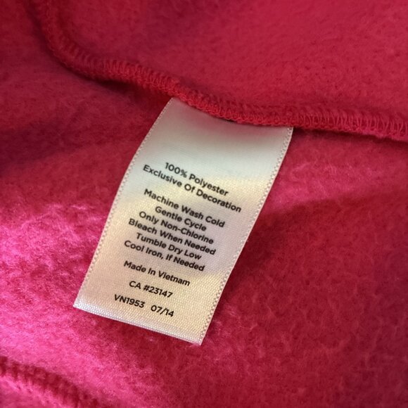 Talbots Womens Size P Petite Fleece Jacket Pink Full Zip Quilted Yoke Classic - Picture 6 of 6